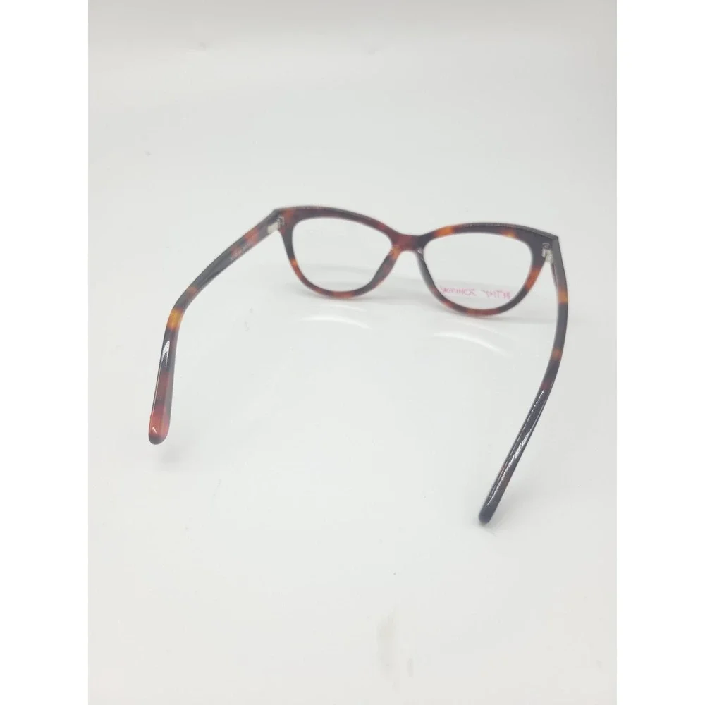 Betsey Johnson FUNKY Eyeglasses brown Cat Eye Full Rim Frames 50-16-144